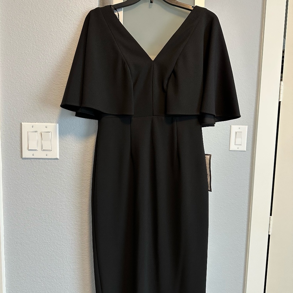 Brand New Betsy & Adam Black Midi Dress (tags attached)
